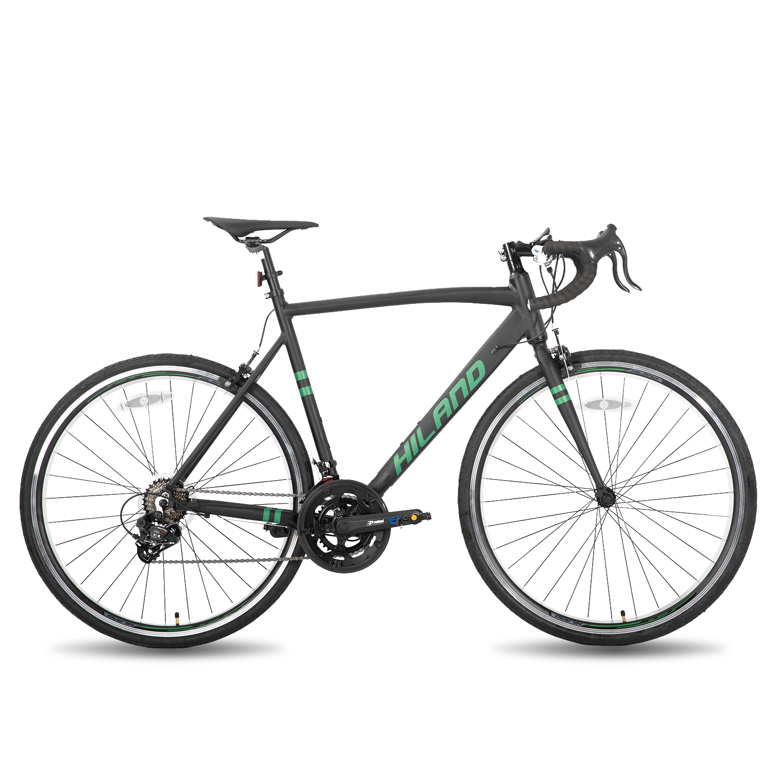 HILAND ロードバイク ブラック・グリーン Road Bikes