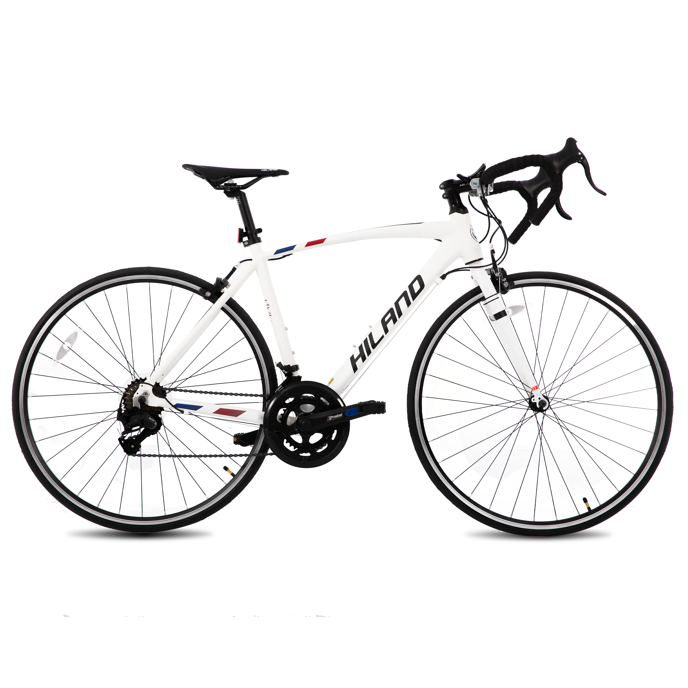 【美品】HILAND ロードバイク 700c ホワイト Lサイズ 2×7 Road Bikes
